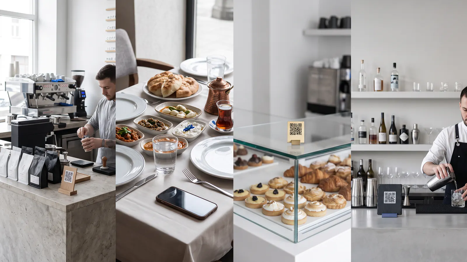 Kafe, restoran, pastane ve barlardan oluşan işletme çeşitliliği
